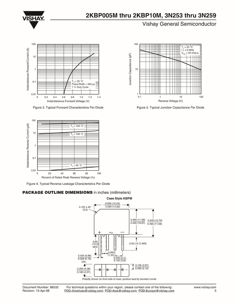2 X 2 Amp 600 Volt Low Profile Bridge Rectifier - 600V 2A Inline Compact Diode