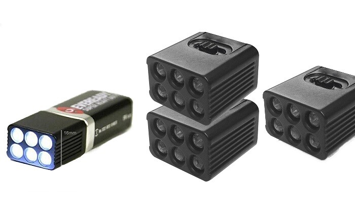 Pack of 3 LED Handheld Mini Flashlight 9 Volt Bright Torch CampingBicycle Riding