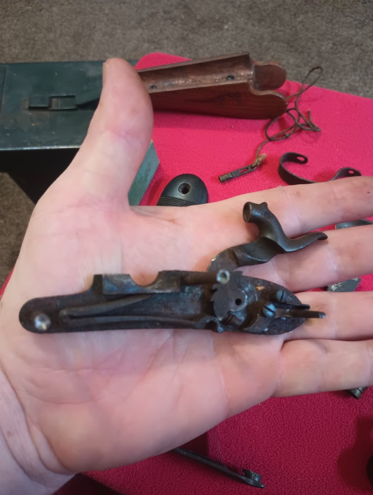 Antique Hammer / Side Lock Assembly Muzzleloader Lots Of Miscellaneous 1800s?