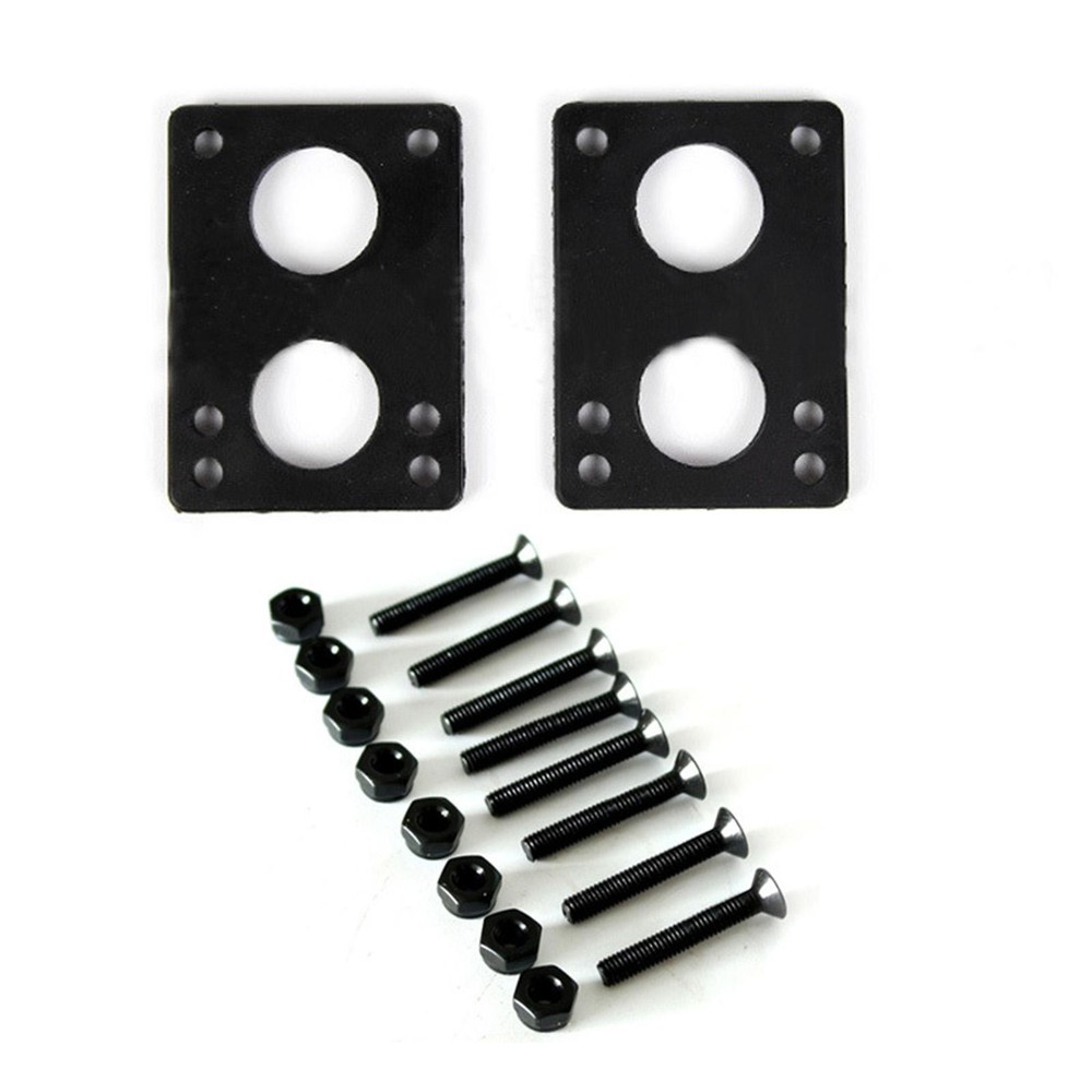 2 Pieces 6 mm Skateboard Riser Shock Pads Soft Longboard