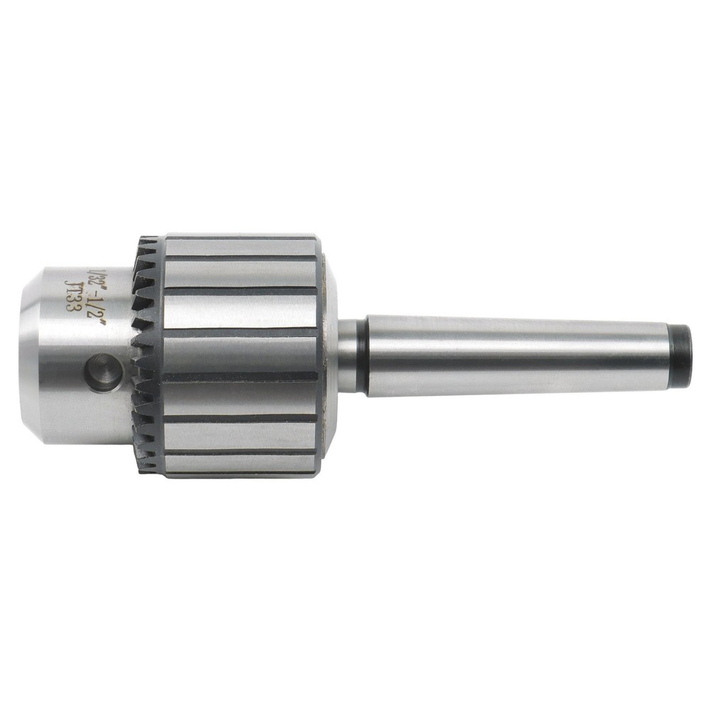 1/2 Inch Keyed Drill Chuck 4 Piece Set Includes MT1 & MT2 Taper Arbors