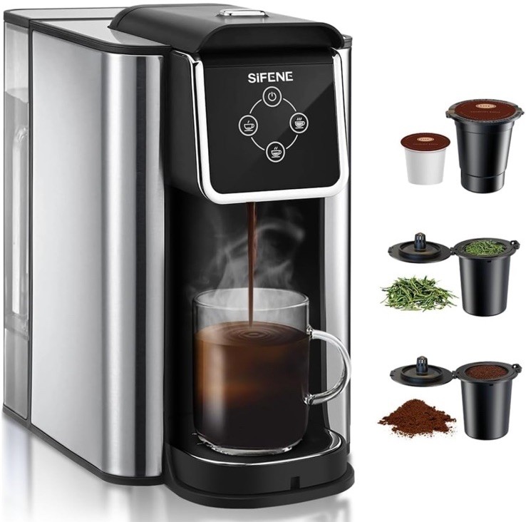 Coffee Maker, 3 In 1 Single Serve Coffee Machine, Pod Coffee Maker For K-Pod Cap