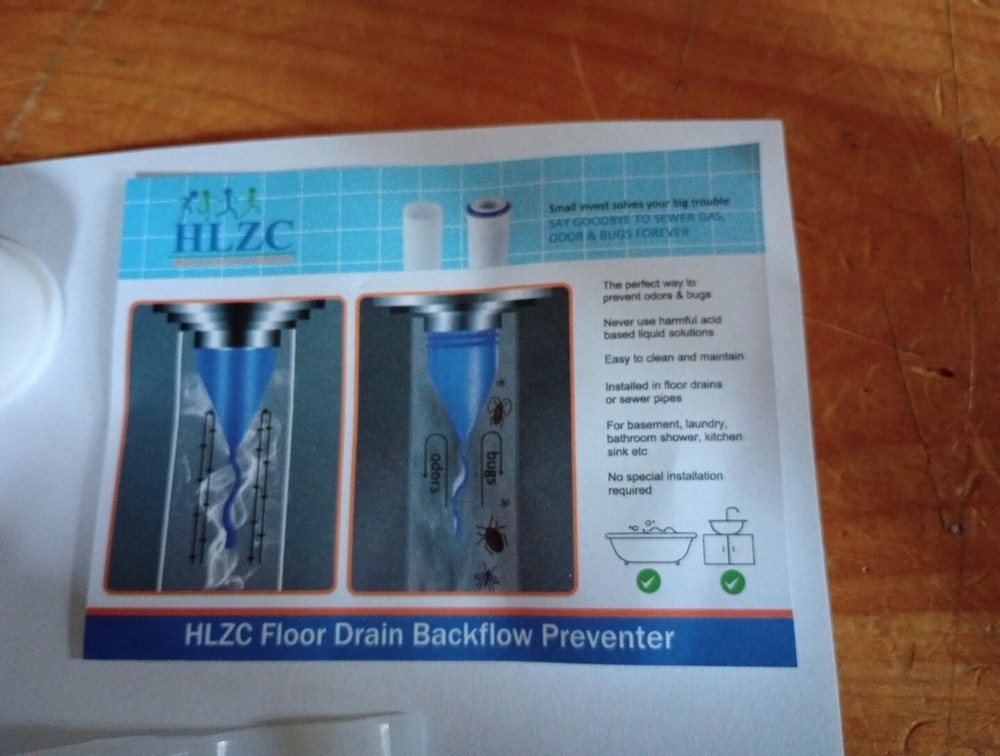 Drain Backflow Preventer One Way Valve for Pipes Tubes Bathroom Floor Drain