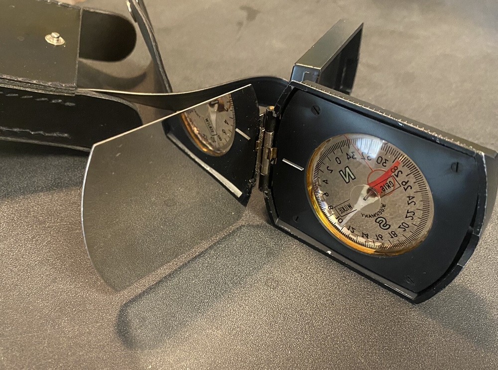 Original Wilkie Steigung Sighting Compass West Germany w/ Case
