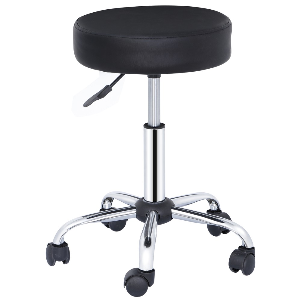 2X Adjustable Height Salon Stool Backless Spa Chairs Massage Stools Swivel Black