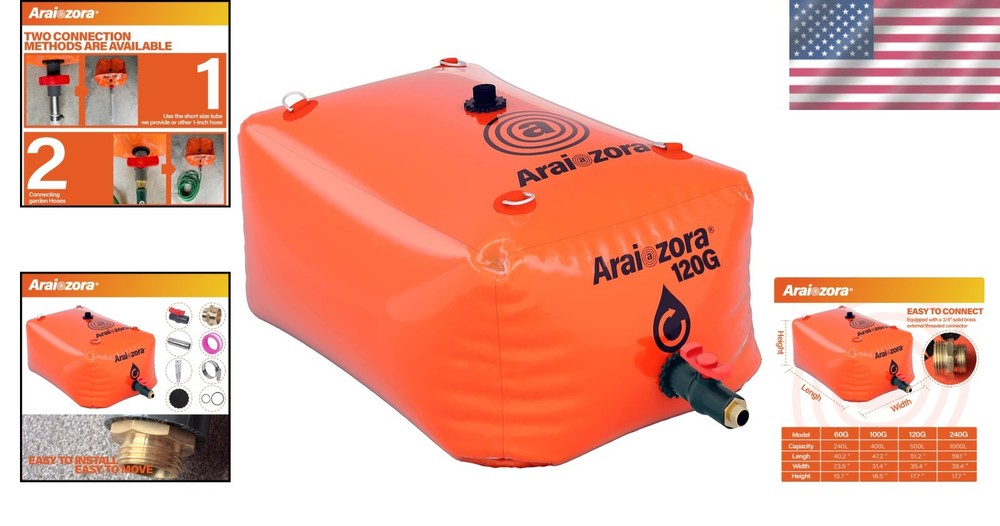 Large Capacity Soft Water Container 120 Gal Foldable Tank