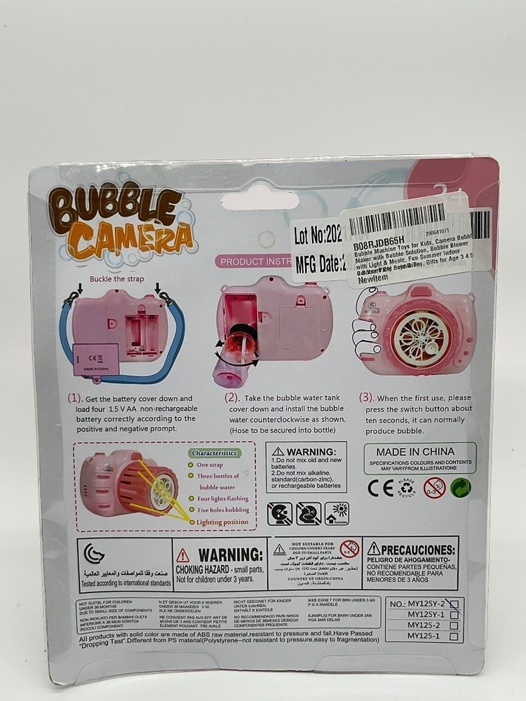 Bubble Camera Pink Bubble Blower Toy Camera Bubble Maker With Music New