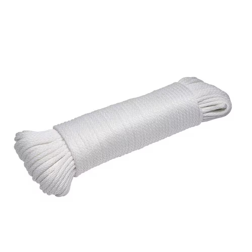 1/4 In. X 100 Ft. White Polyester Braided Clothesline
