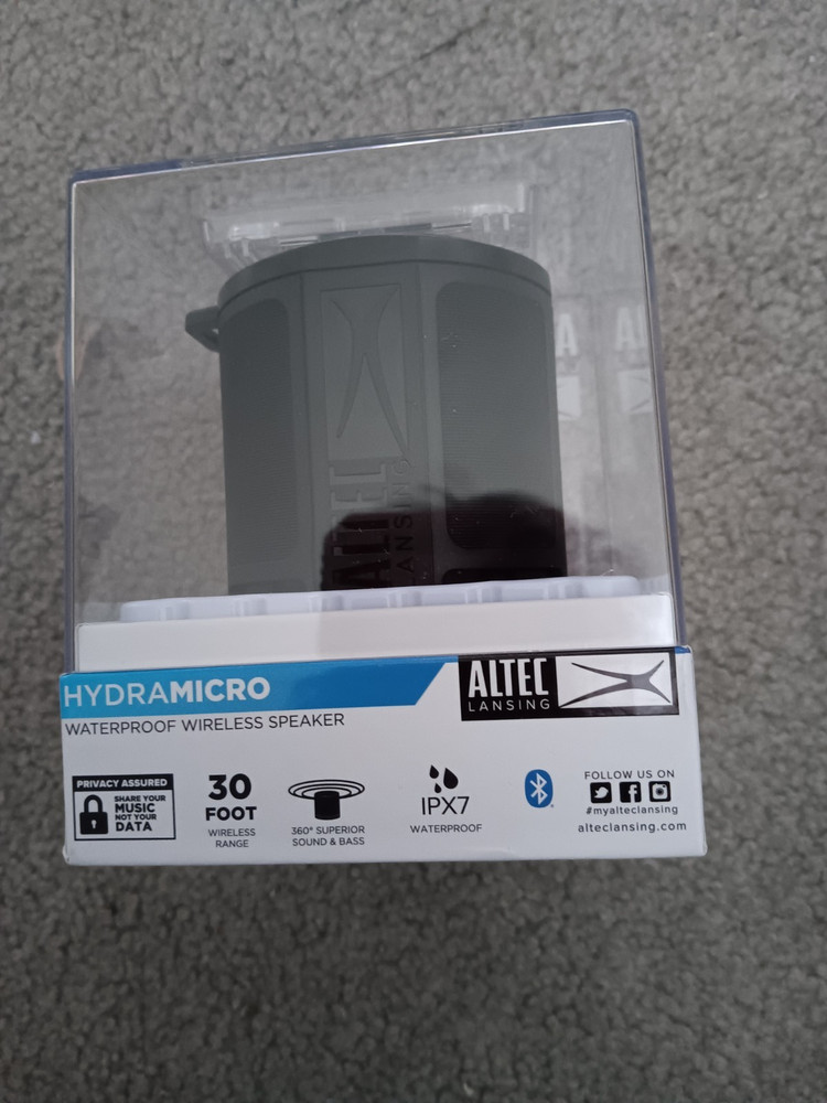 Altec Lansing HydraMicro Waterproof Bluetooth Speaker -New