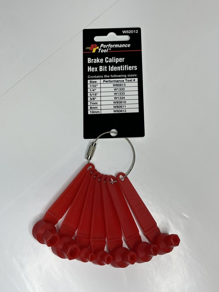 Performance Tool - Brake Caliper Hex Bit Identifier Set [7 pcs] (Part # W82012)