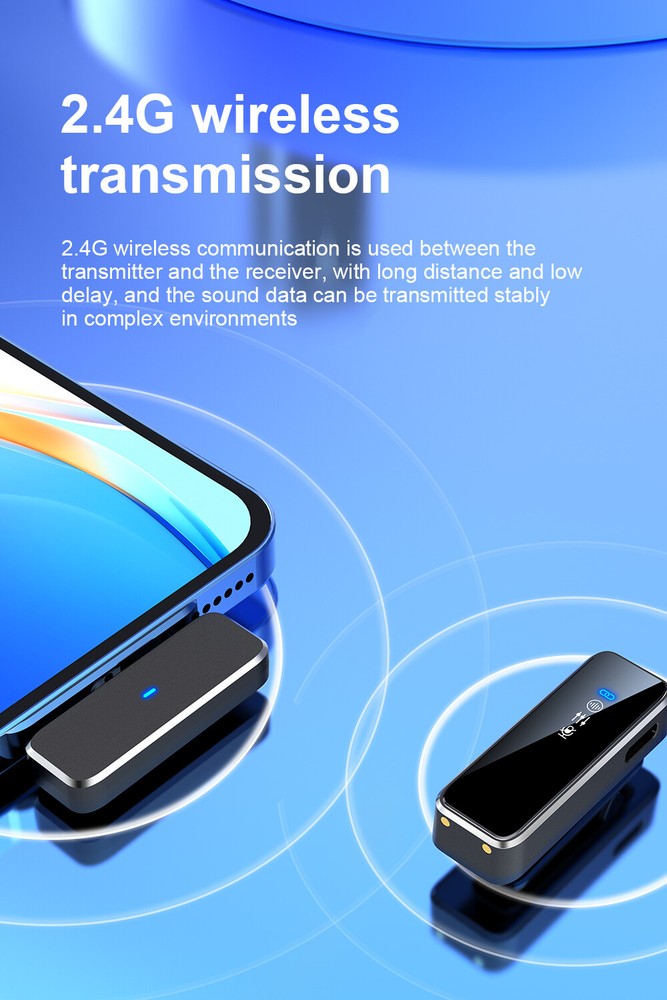 Wireless Lapel Microphone With Charging Box For Android Iphone IOS Mobile Phone