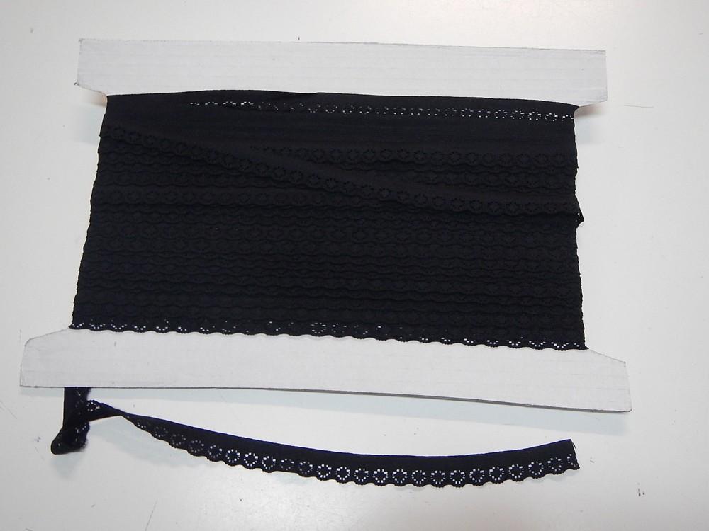 Elastic Lace Black  10 metres  933