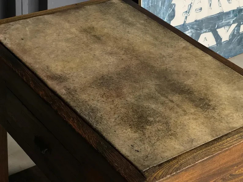 Antique Workbench, Hamilton Stone Top Printers Table