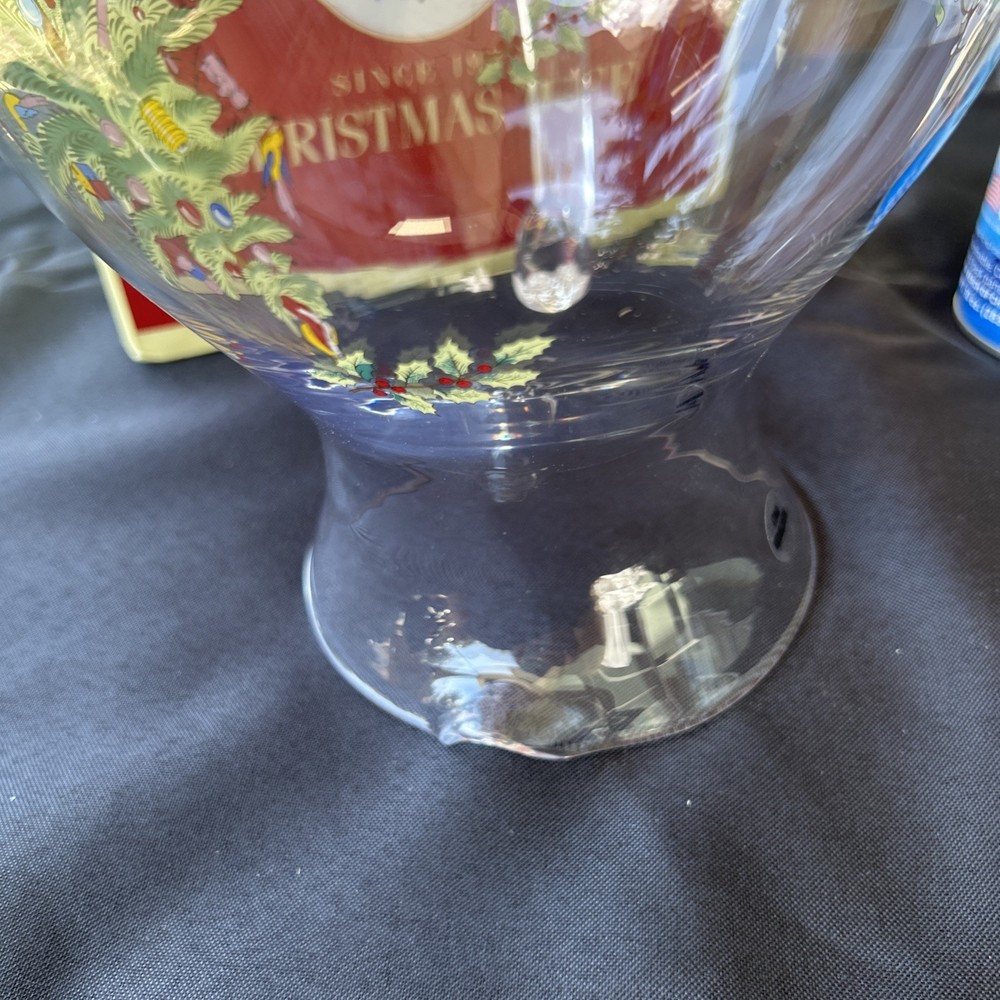 Spode Christmas Tree Glass Pitcher with Handle, 96oz., NEW!