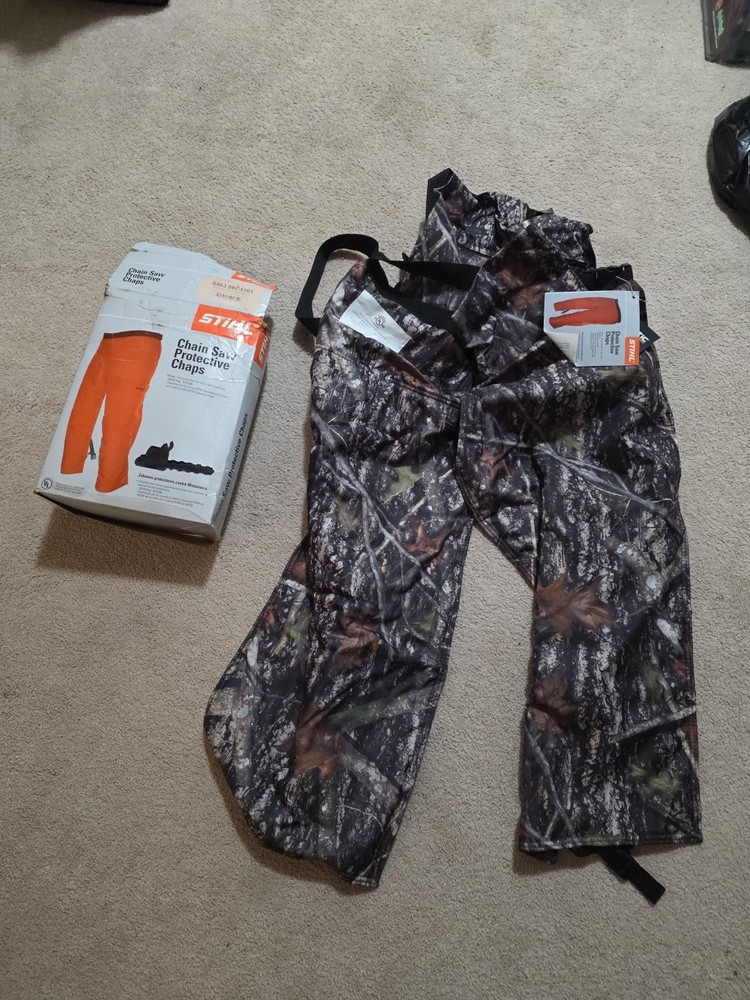Stihl chainsaw protective chaps - CAMO Color