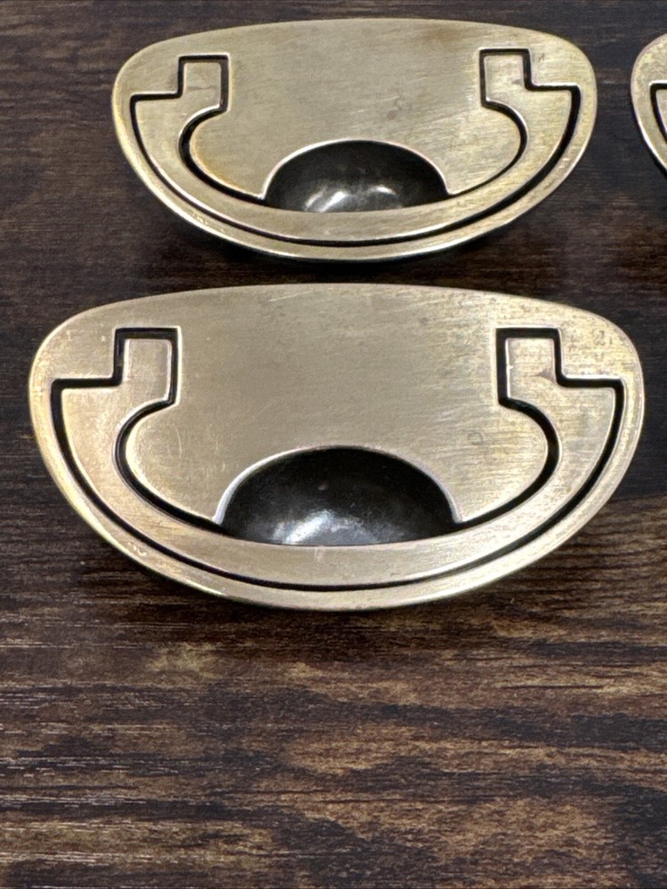 Drexel Passage Drawer Pulls 4 Handles Campaign Brass KBC N-16827 Replacement