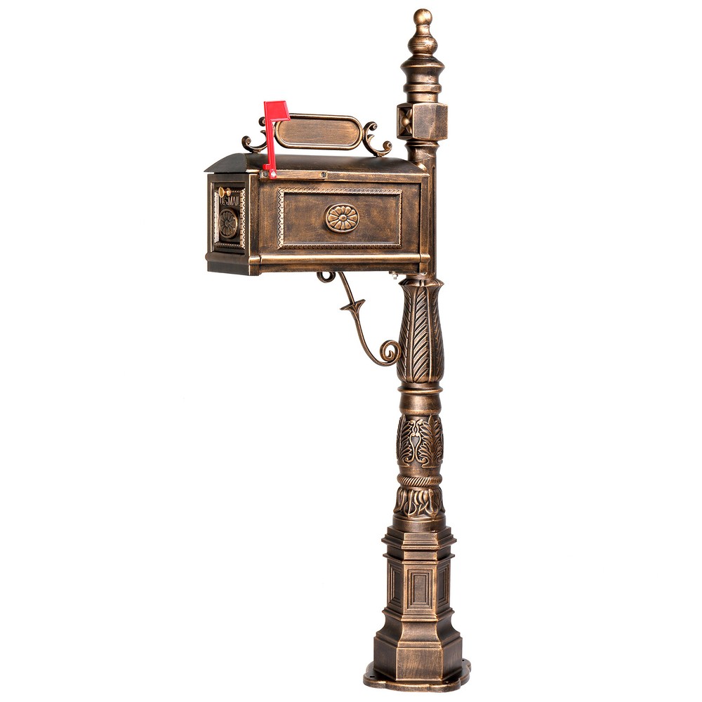 Post Mailbox Combination Stratford Heavy Duty Mail Box Cast Aluminum Mailbox