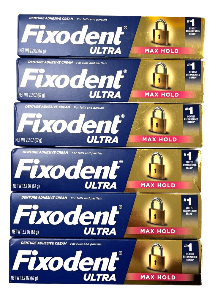 Fixodent ULTRA Denture CREAM 2.2oz ( 6 Pack )