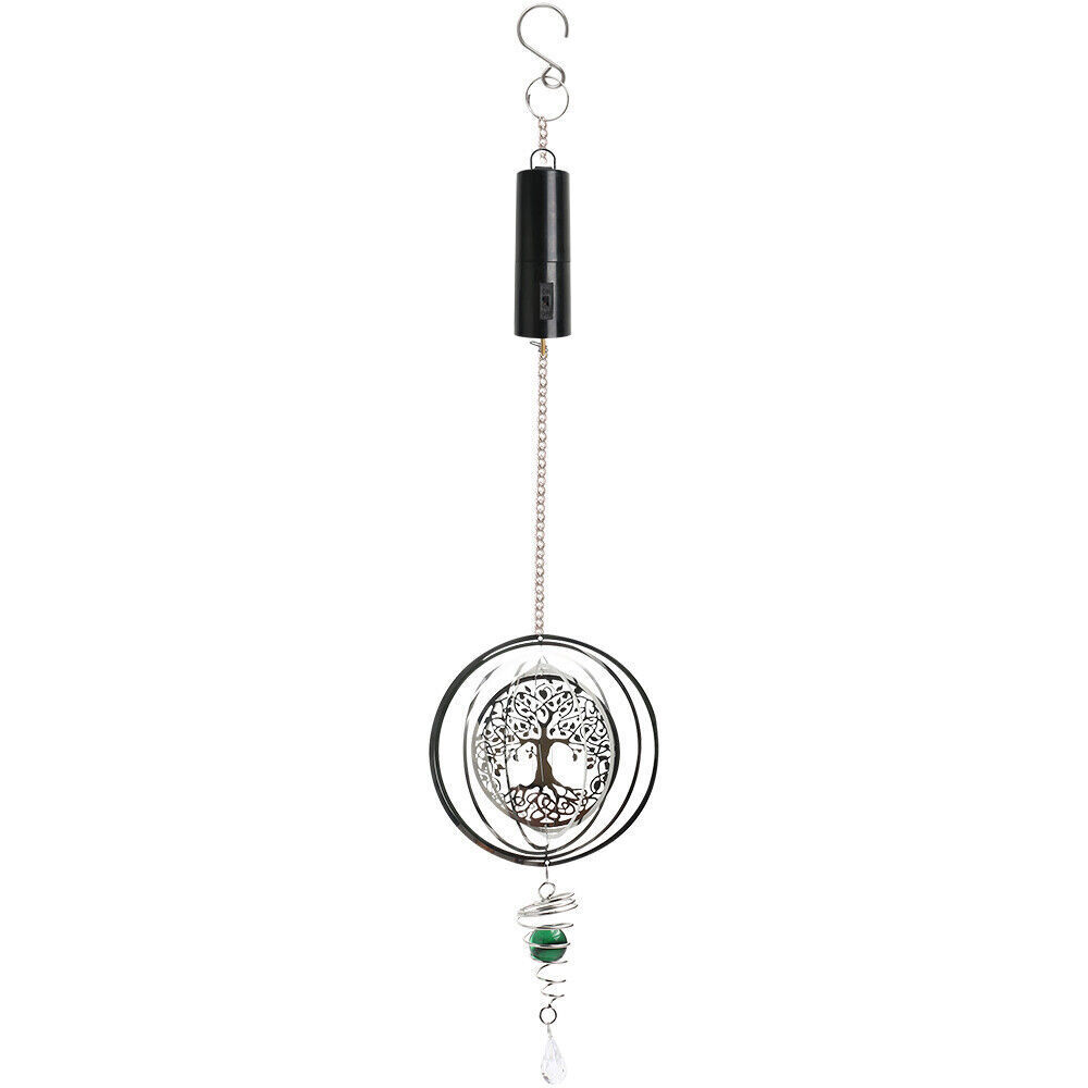 3D collapsible Rotating Wind Tree Hanging Wind Spinner Automatic Rotating Decor