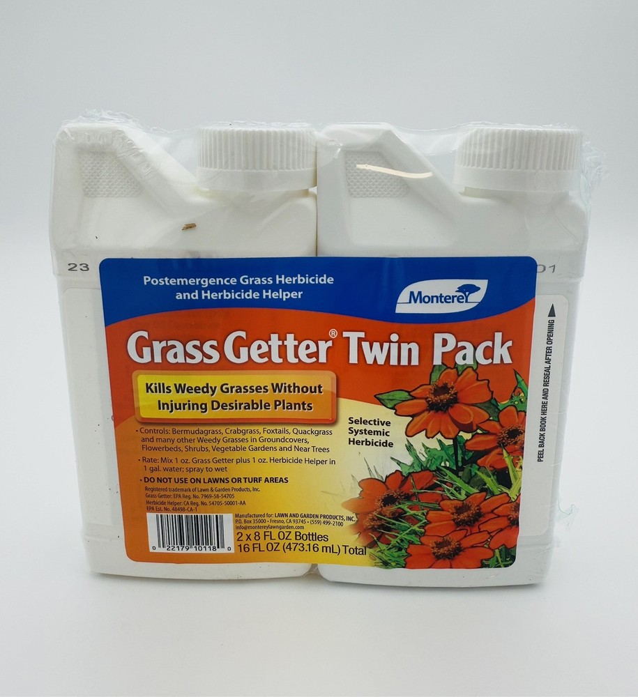 Monterey Twin Pack, Grass Getter + Herbicide Helper, 2x 8floz Bottles