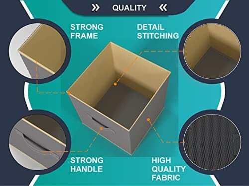 Storage Cube Bins 6 Pack Fits IKEA Kallax Foldable Fabric Organizer