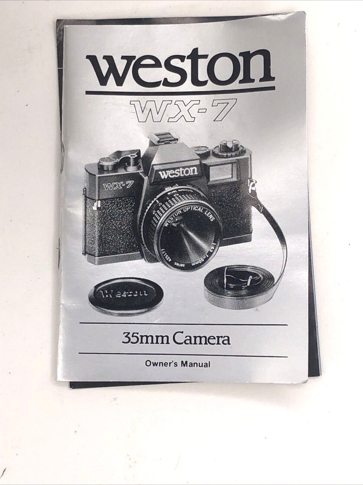 EMPTY BOX Weston WX-7 Camera Manual Prop