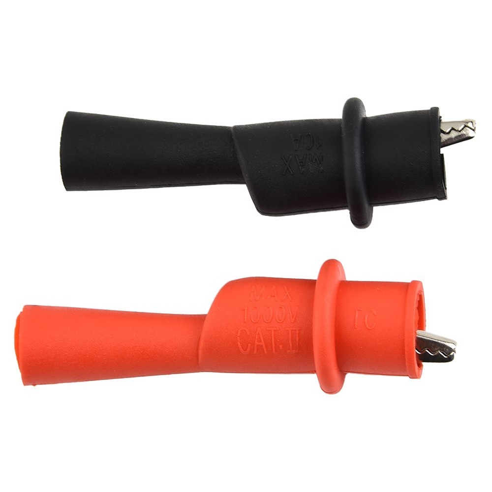 Accessories Clamp Measuring Tools 1Pair For Multi-Meter Tester Red+Black