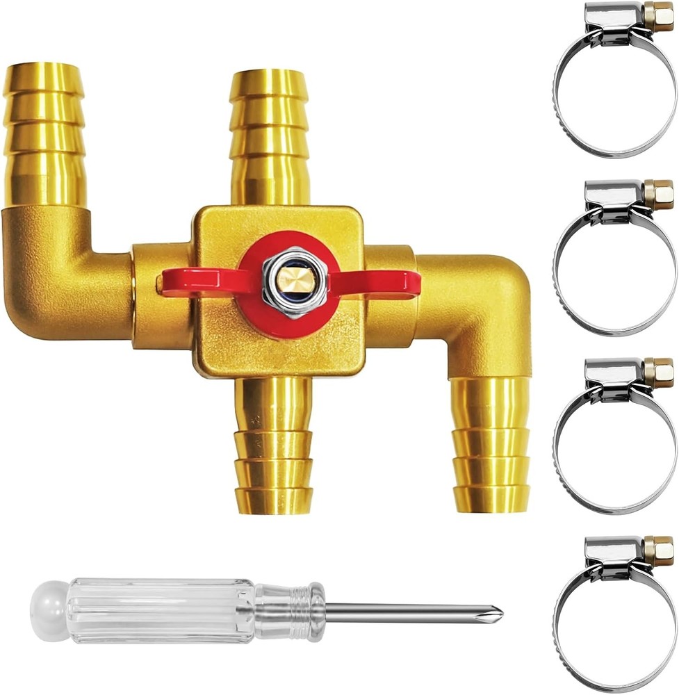 Solid Brass 5/8'' 4-Way Heater Control Valve – Automotive Heater Core Bypass Kit