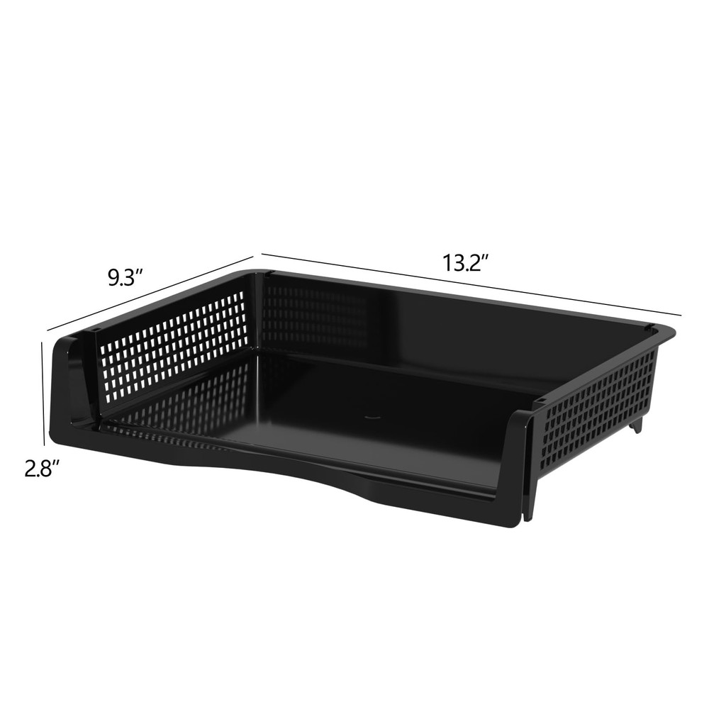 Set of 6 Plastic Letter Trays Stackable, Plastic Stackable A4 Paper Tray, Des...