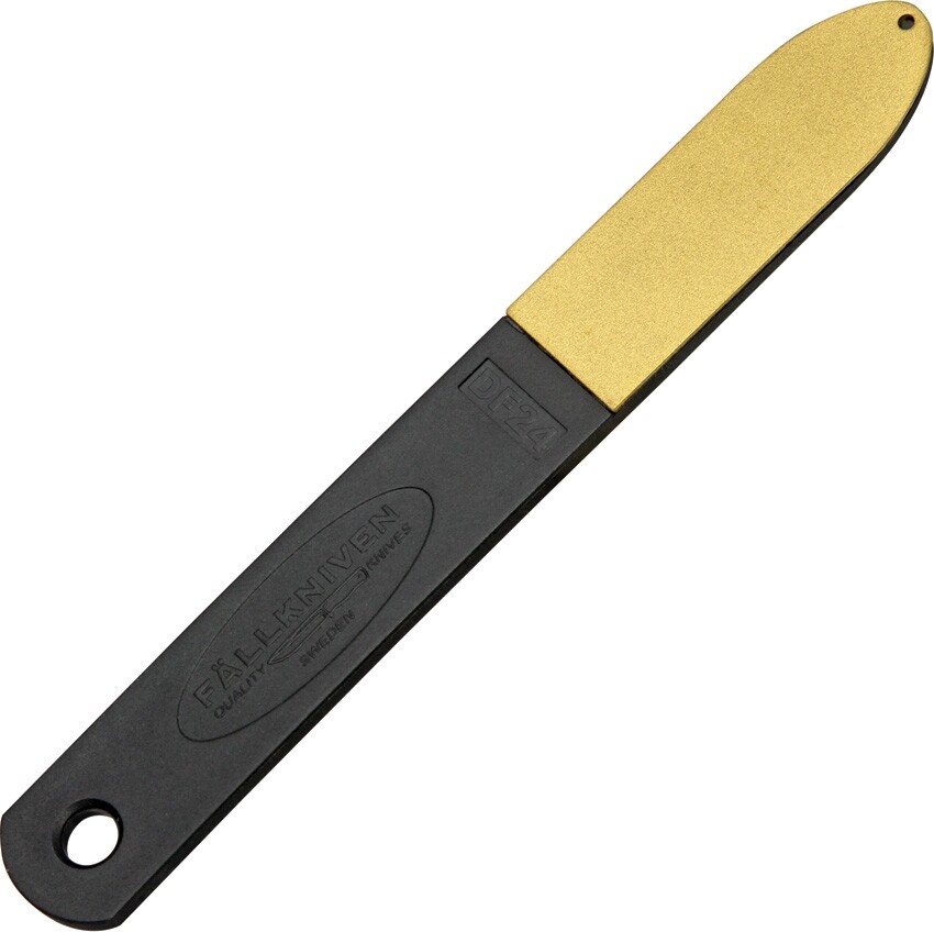 Fallkniven Diamond Goldtone File Knife Sharpener Sturdy Black Polymer Handle