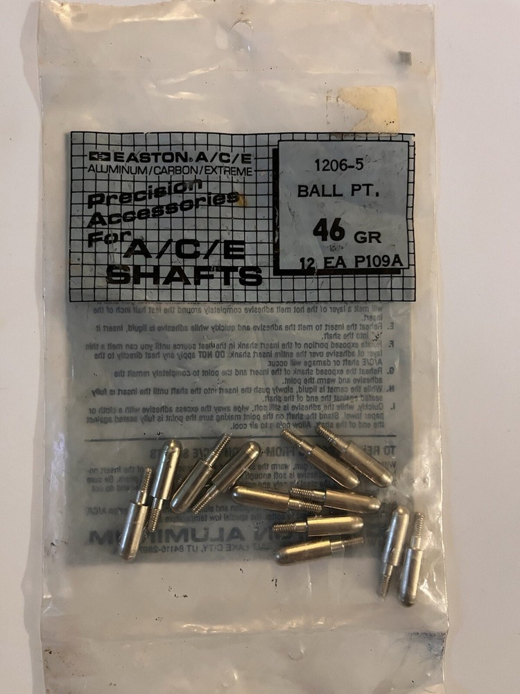 1 DZ EASTON A/C/E PRECISION BALL POINTS 46 GRAIN