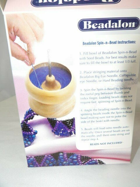 Beadalon Spin-n-Bead Wooden Bead Spinner and Seed Bead String Tools