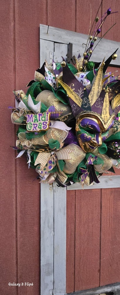Mardi Gras Wreath