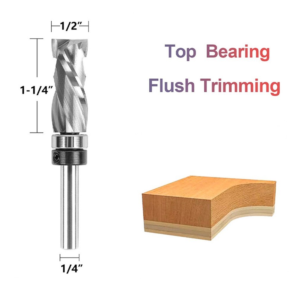 For Particleboard And Solid Wood Projects Spiral Flush Trim Router Bit