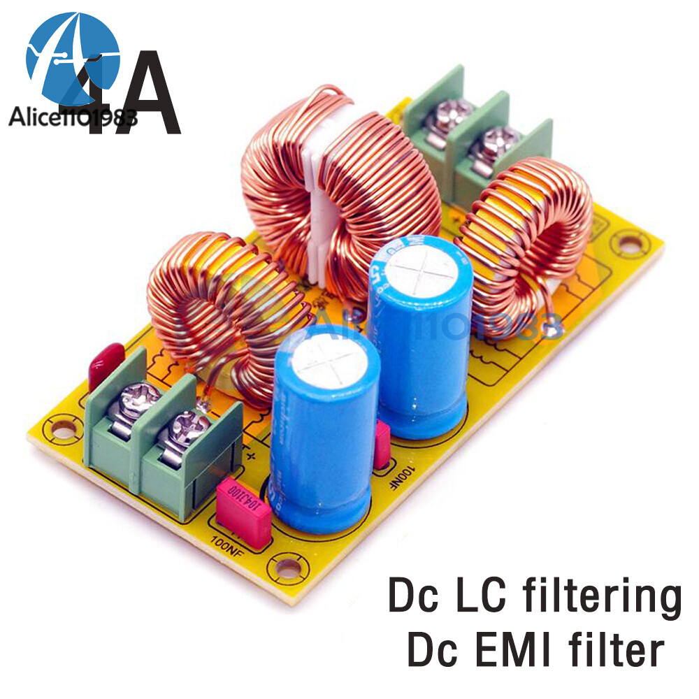 2A 4A 10A 20A DC Power Filter EMI Electromagnetic Interference Power Filtering