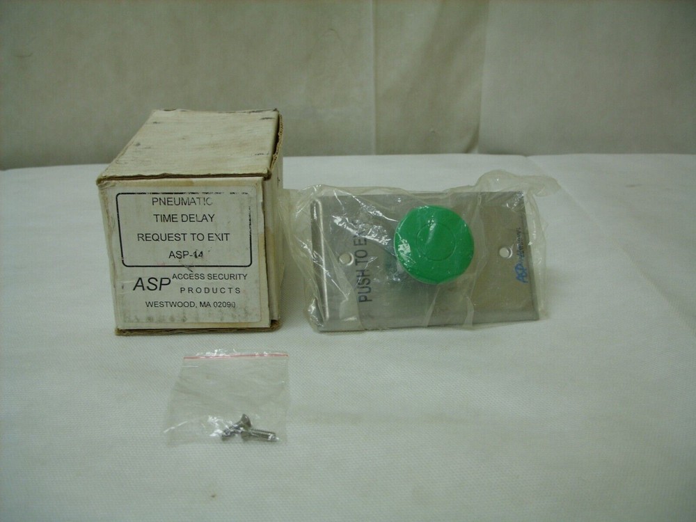 ASP - Pneumatic Time Delay - Request To Exit Button - Mushroom / Green ASP-14