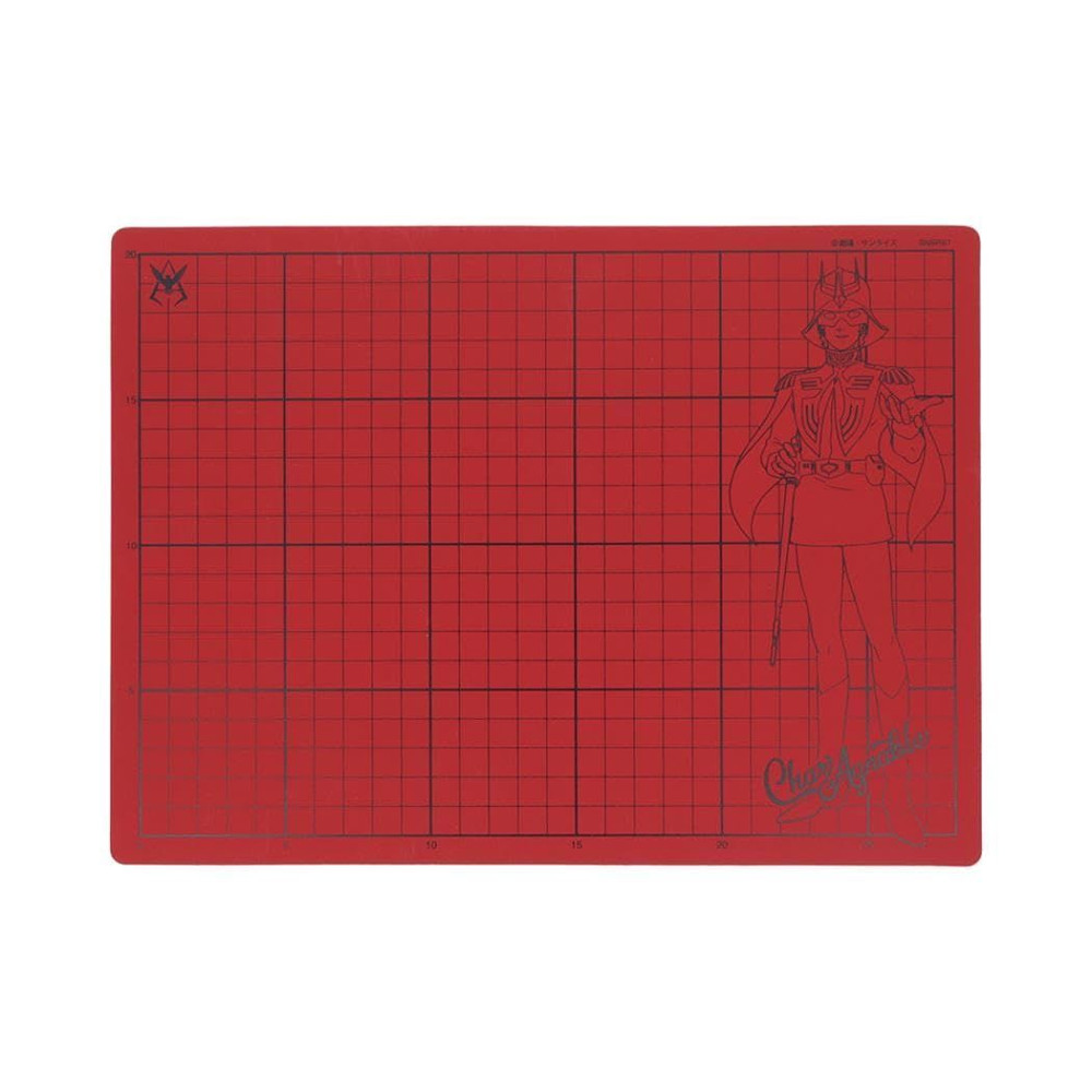 Mobile Suit Gundam Cutting Mat Cutter Mat Char's Aznable Size A4 Red