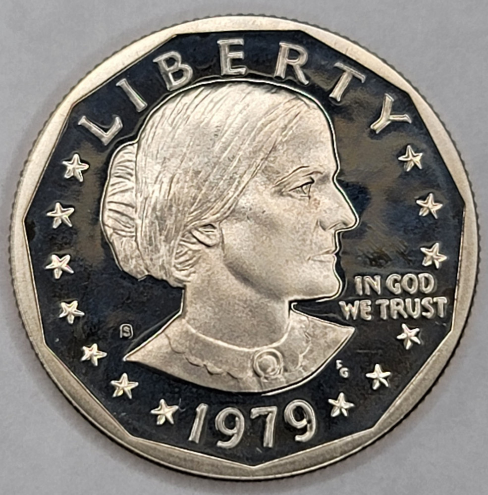 1979 S Gem Proof DCAM Susan B Anthony Dollar Type 1 - Clad - Lightly Toned