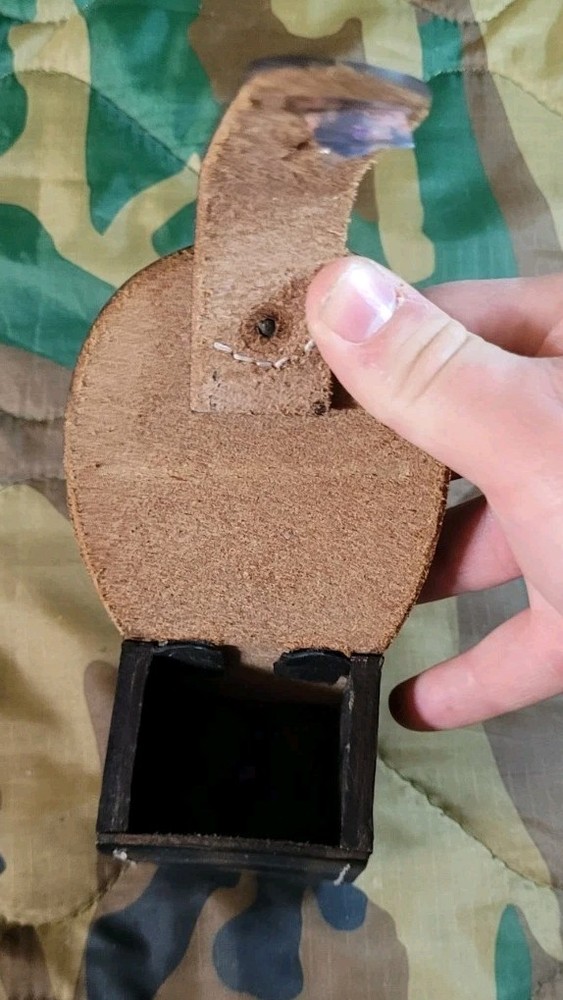 Muzzleloader Cap Or Ball Belt Pouch Black Leather Owb