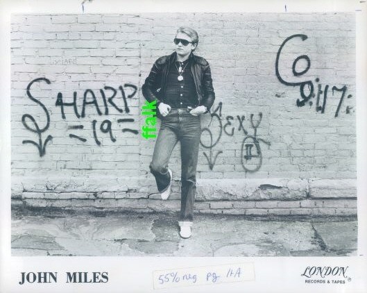 Press Photo: JOHN MILES 8x10 B&W