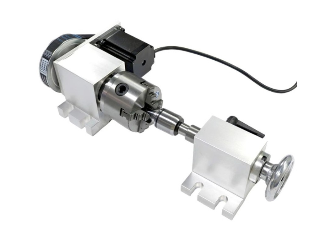Engraving Machine A-axis Fourth Axis Rotary Axis 80/100 Chuck Tail Pin