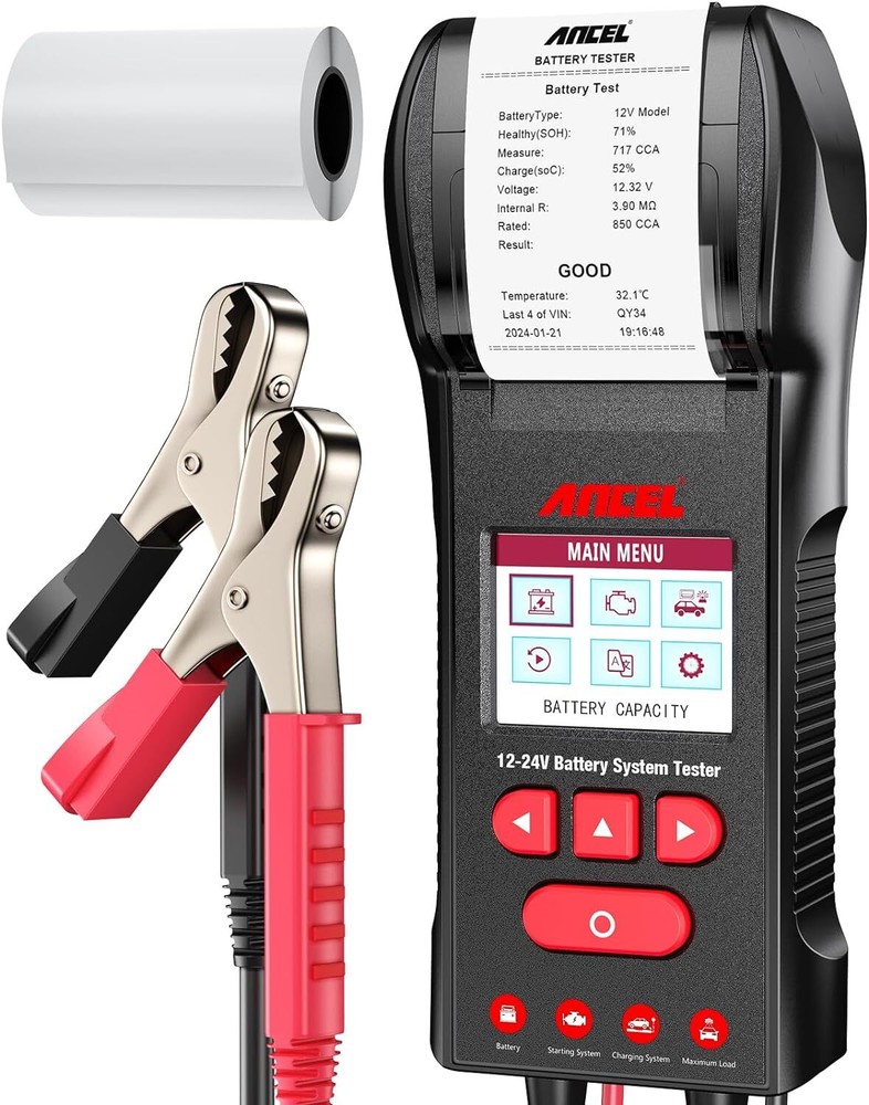 Car 12V Battery Tester 24V Battery Load Tester Charging Charging System Analyzer