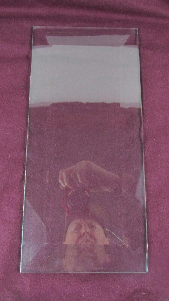 Vintage Beveled Glass Panel from door Paint decorating etching decoration