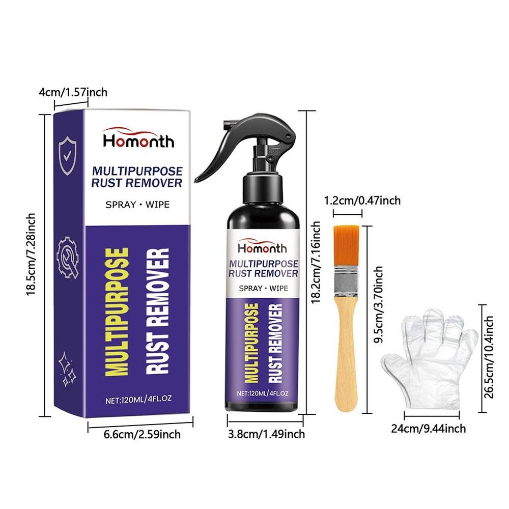 Multipurpose Car Rust Removal Spray Rust Remover Rust Inhibitor Derusting Spray