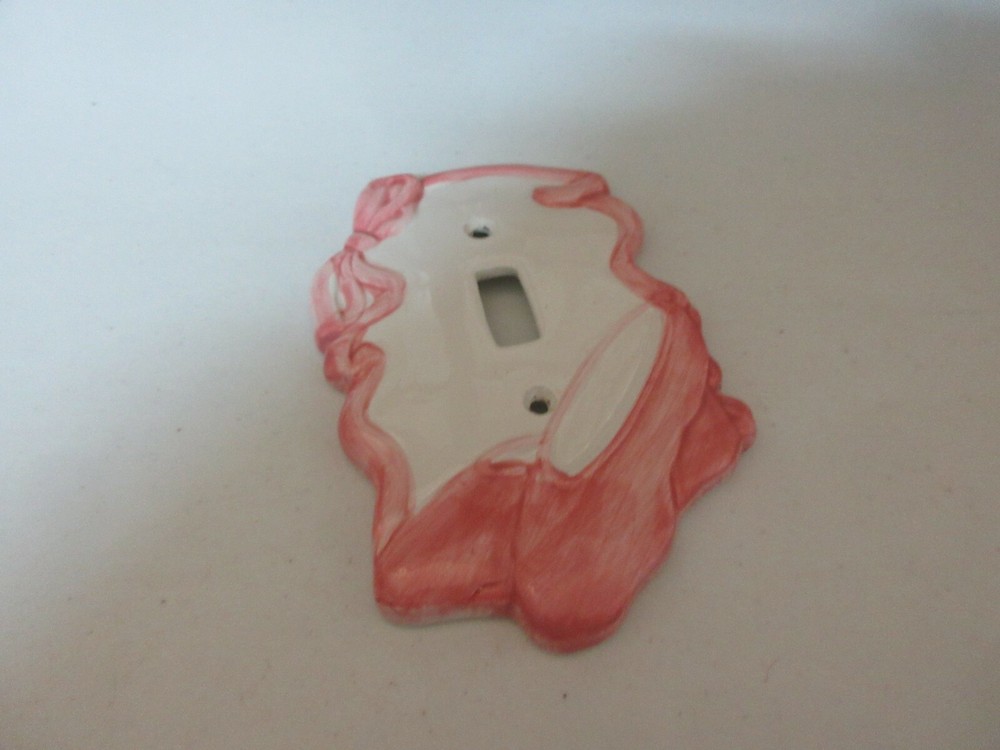 Ballet Slippers ,  Ceramic Toggle Switch Plate , Vintage , New