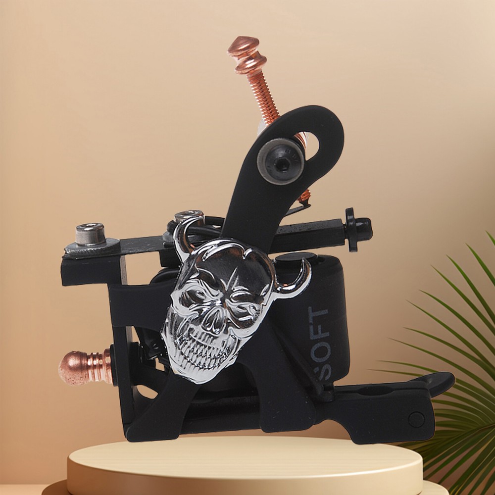 Coil Tattoo Machine Cast Iron Frame for Beginner 10 Wrap Liner 404-G