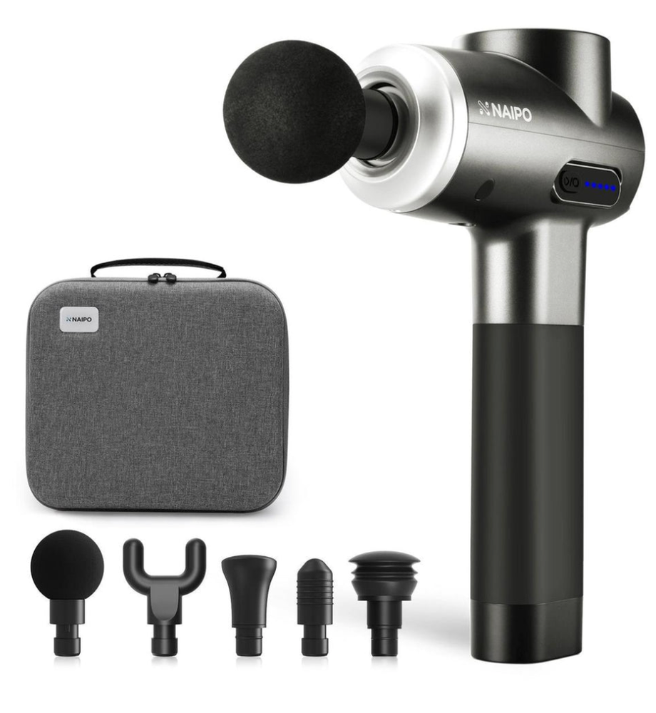 Naipo MGPC-007 Black Deep Tissue Percussion Muscle Massager with Case