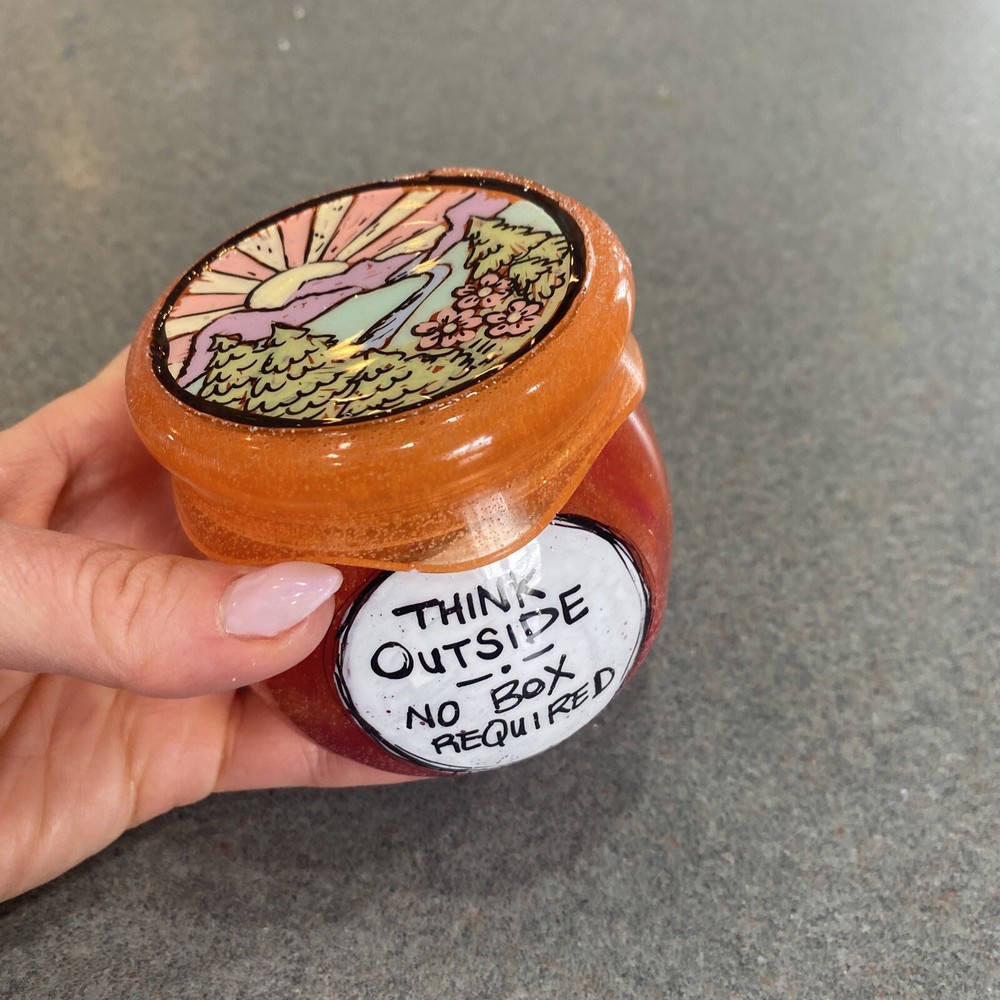 Epoxy painted jar