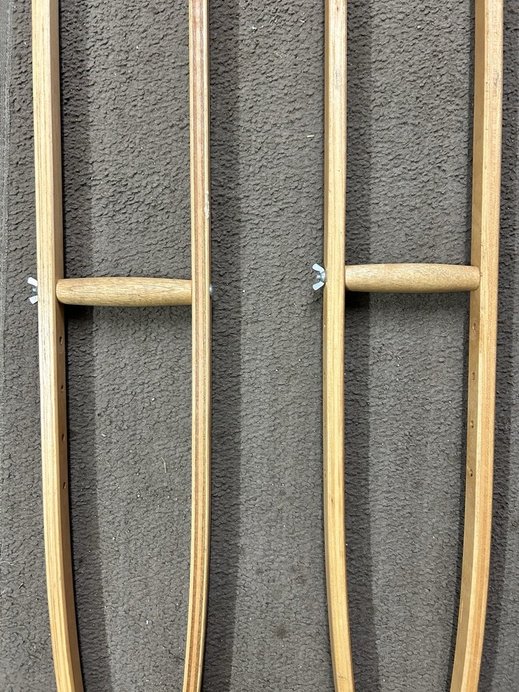 Vintage Adjustable Wooden Crutches