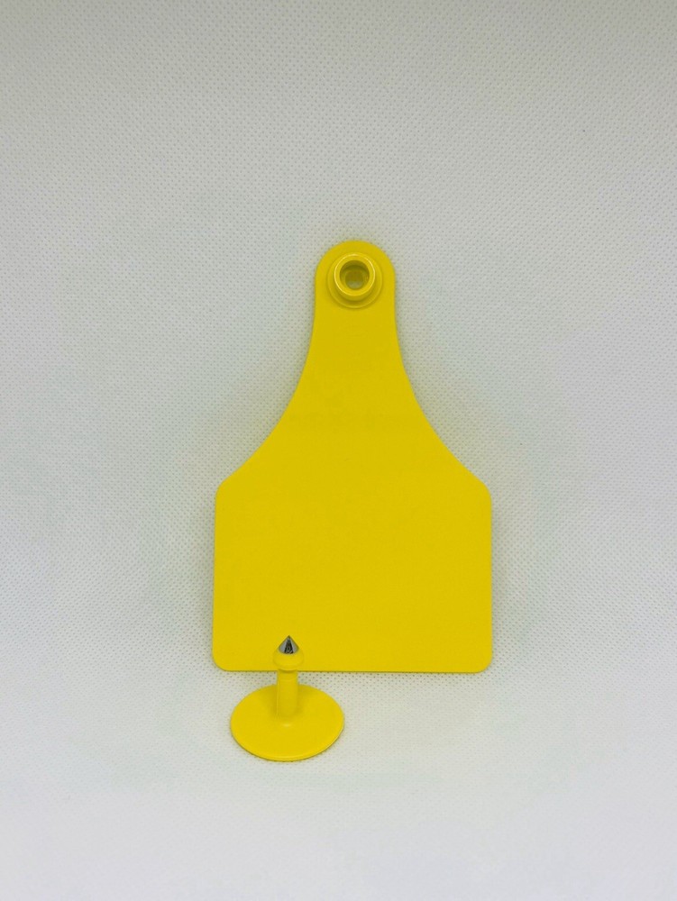 Large Yellow Cattle Tag 4.5”x3” Blank Visual /Flag / Dangle (All Data Tags)